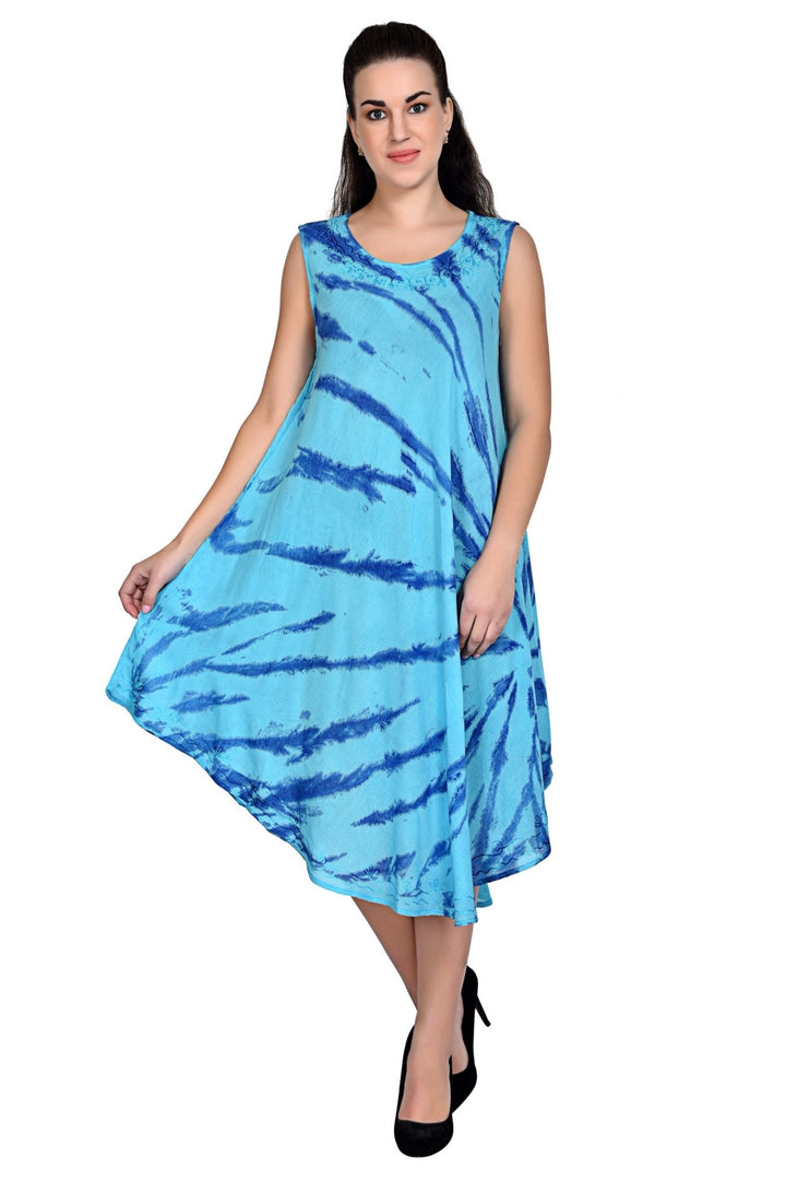 Ebb Tide Sleeveless Tie Dye Umbrella Dress 19305/20305 - Advance Apparels Inc