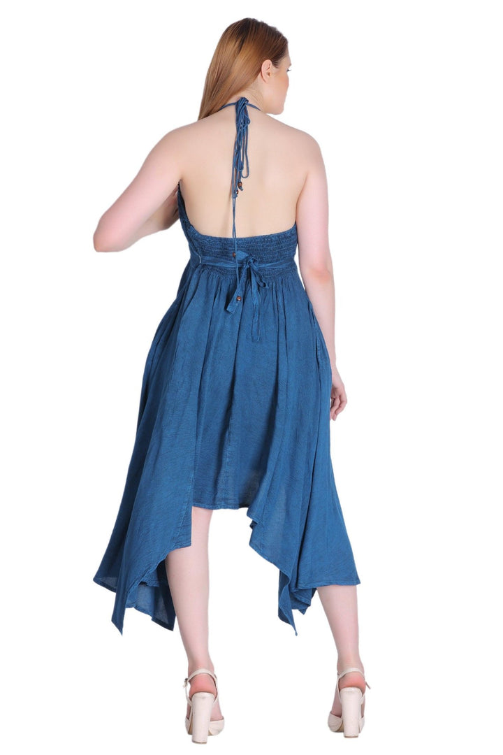 Elastic Back Acid Wash Dress (S/M-1X/2X) 4 Colors ADL-30332 - Advance Apparels Inc