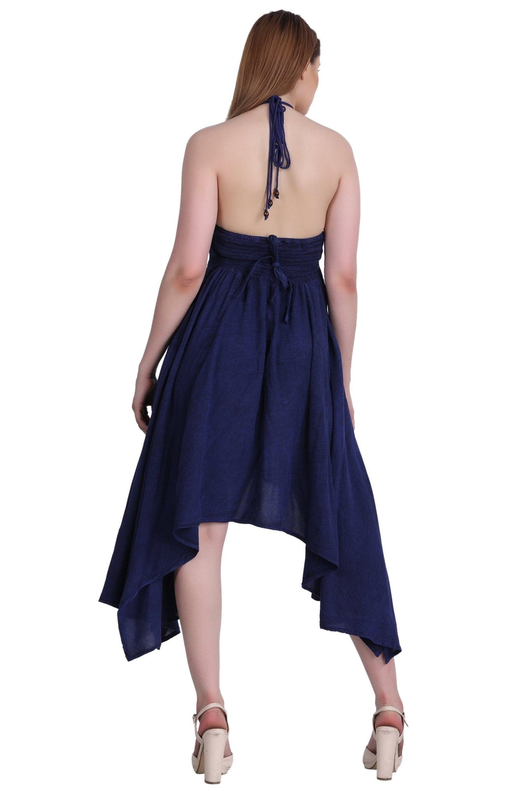 Elastic Back Acid Wash Dress (S/M-1X/2X) 4 Colors ADL-30332 - Advance Apparels Inc