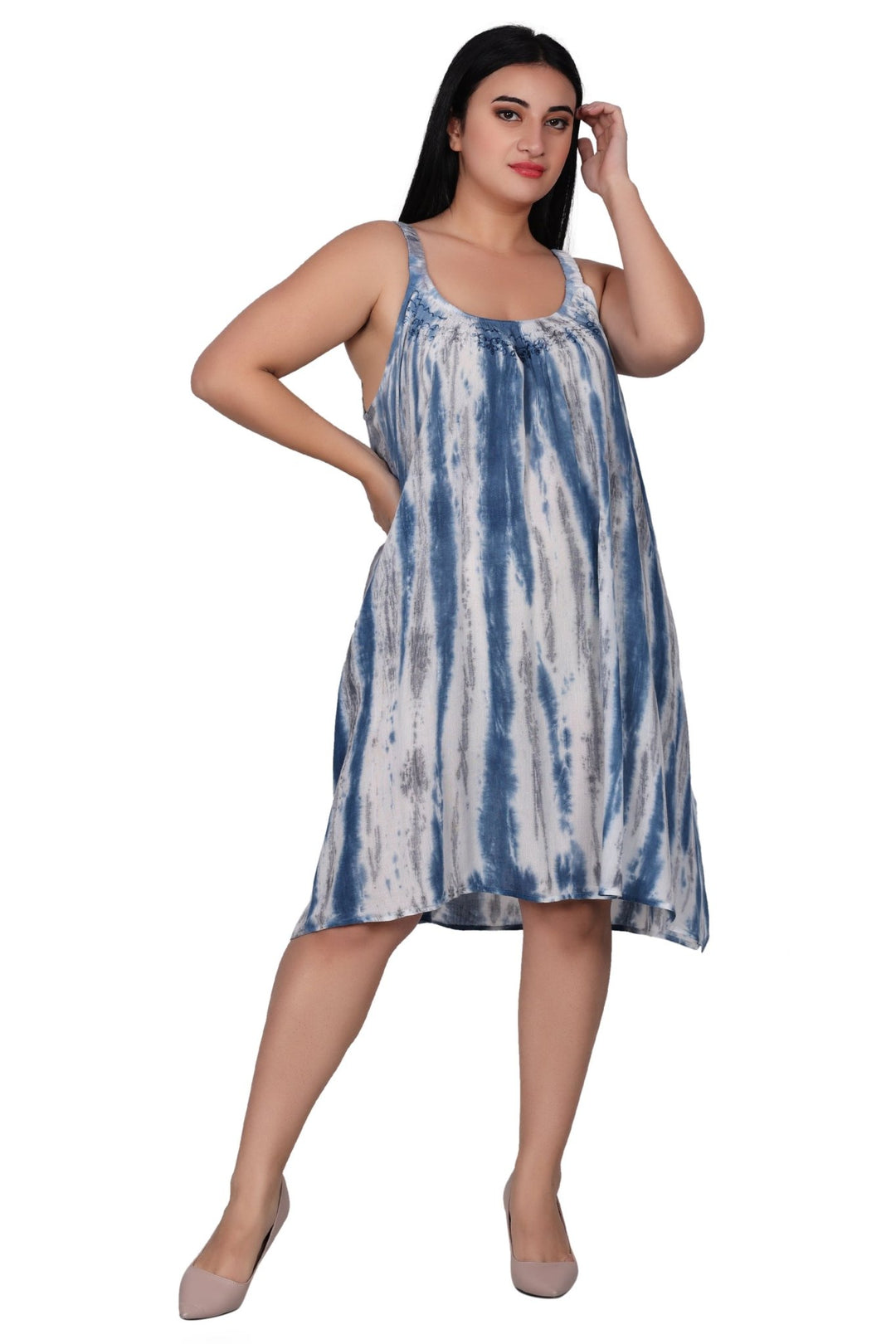 Elastic Strap Tie Dye Dress 362216EN - Advance Apparels Inc