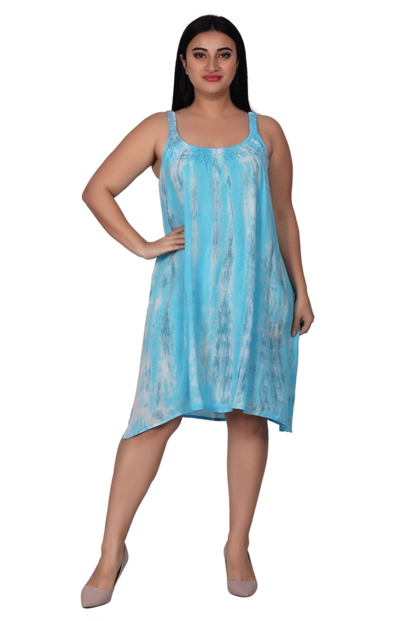 Elastic Strap Tie Dye Dress 362216EN - Advance Apparels Inc