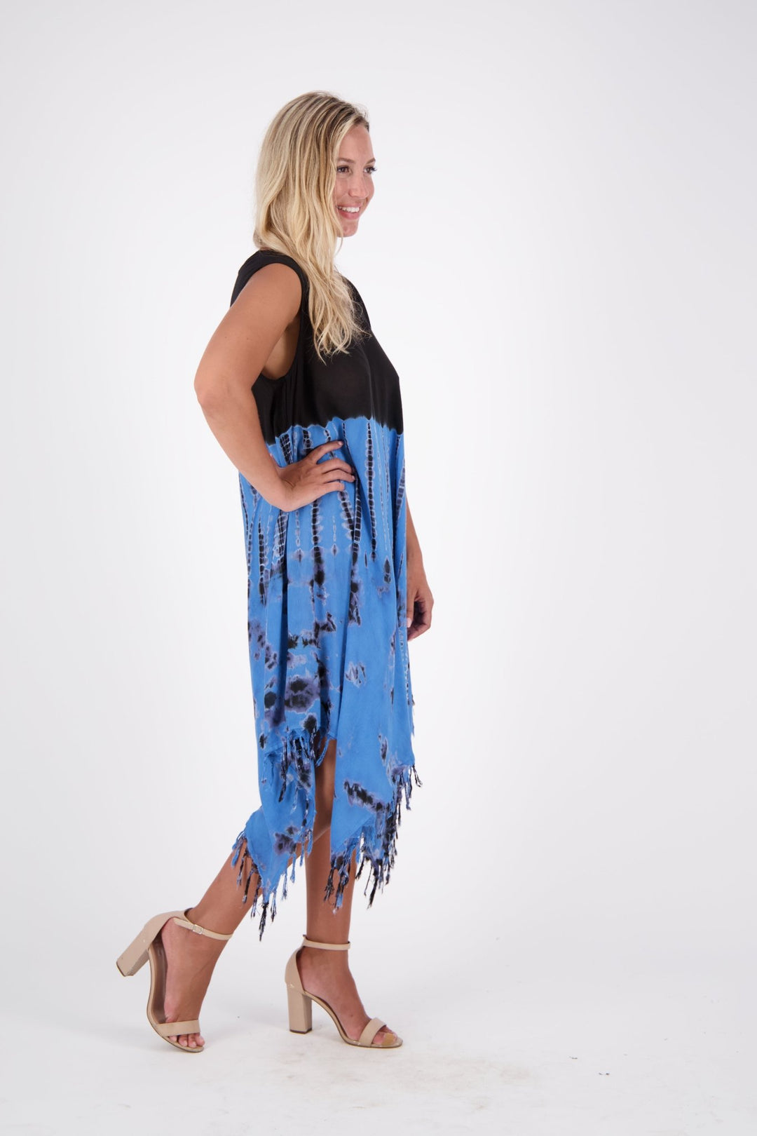 Fairytale Bottom Tie Dye Dress w/ Fringes 19260 - Advance Apparels Inc