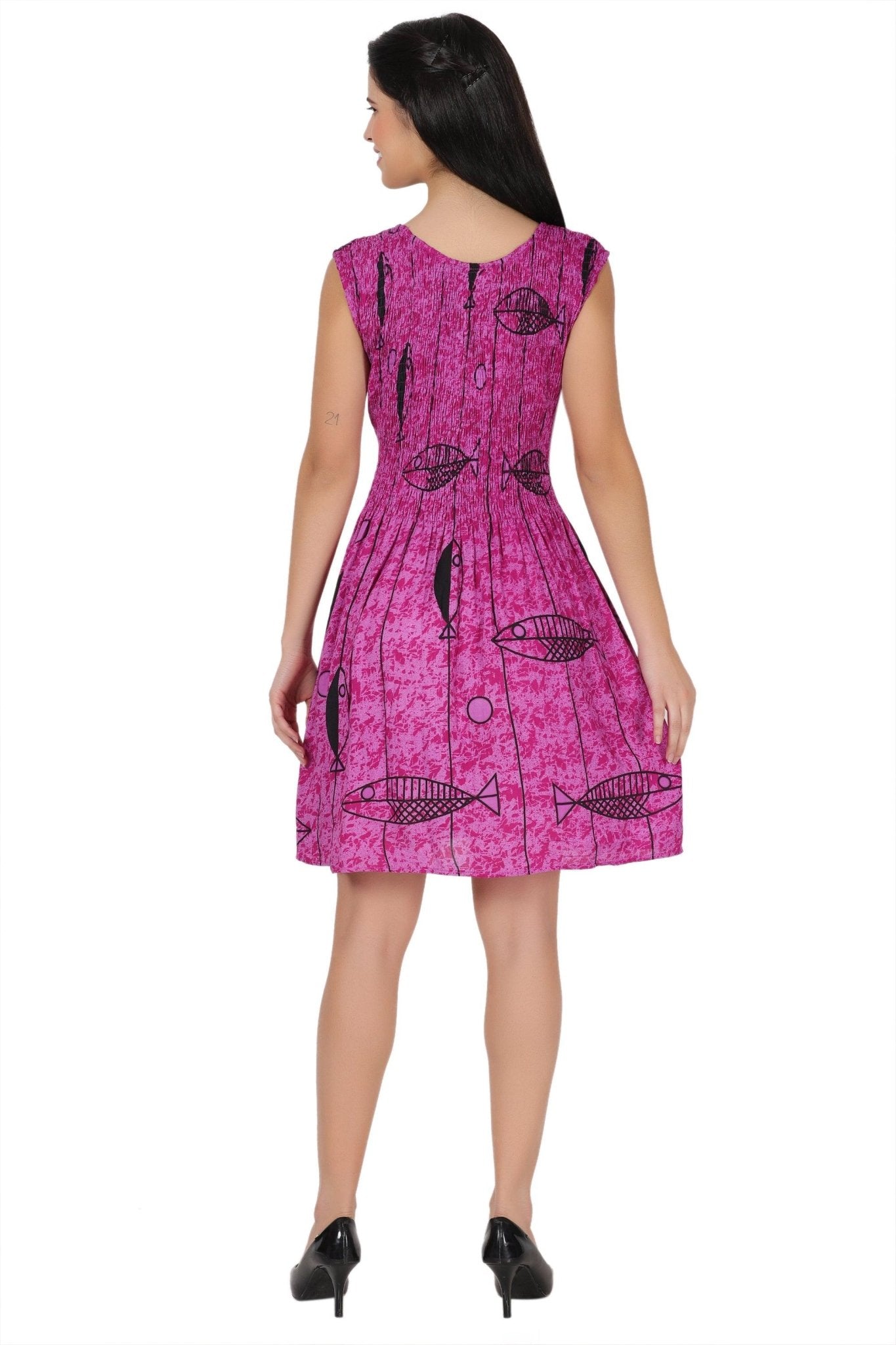 Fish Print Tube Dress 362212 - Advance Apparels Inc