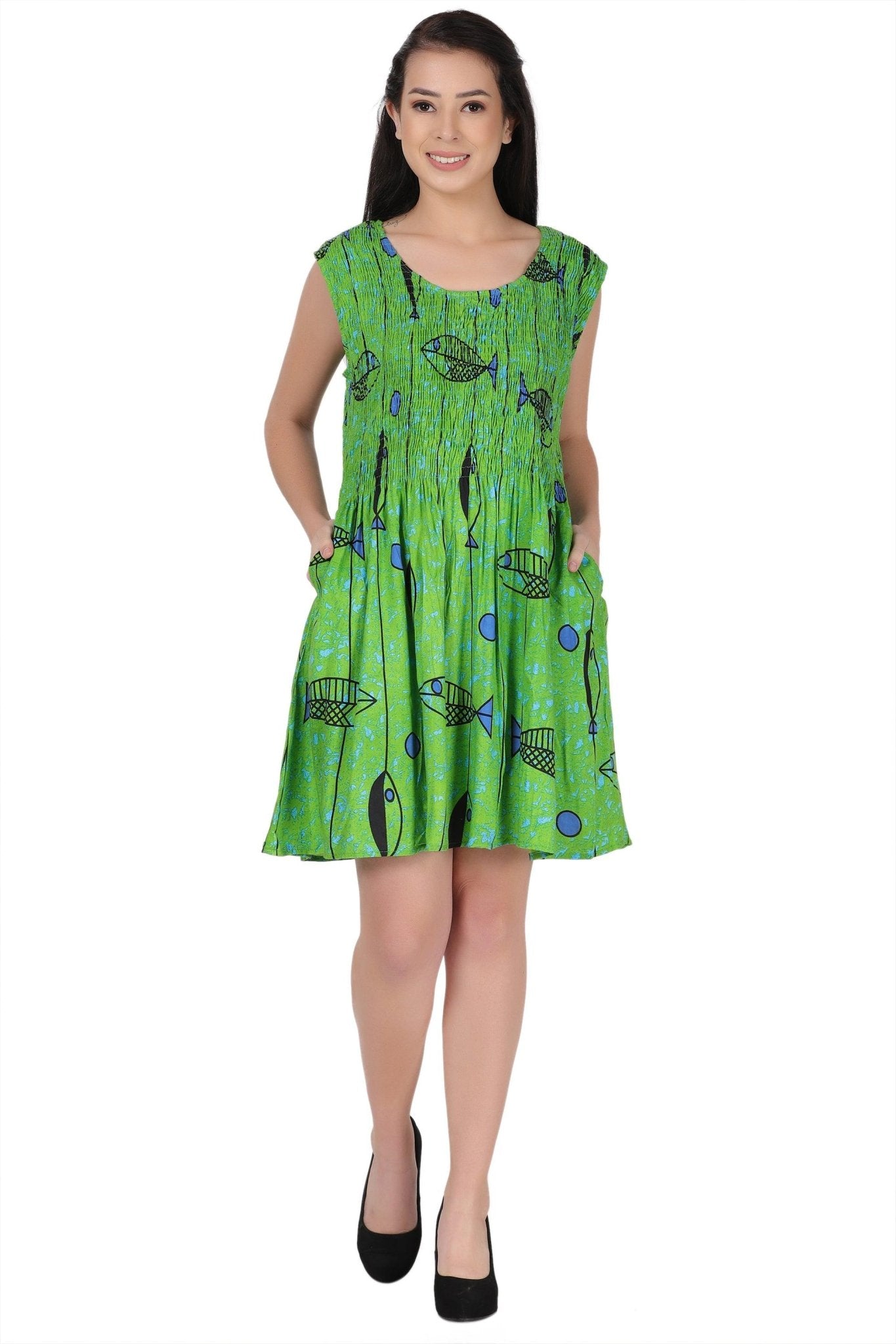 Fish Print Tube Dress 362212 - Advance Apparels Inc