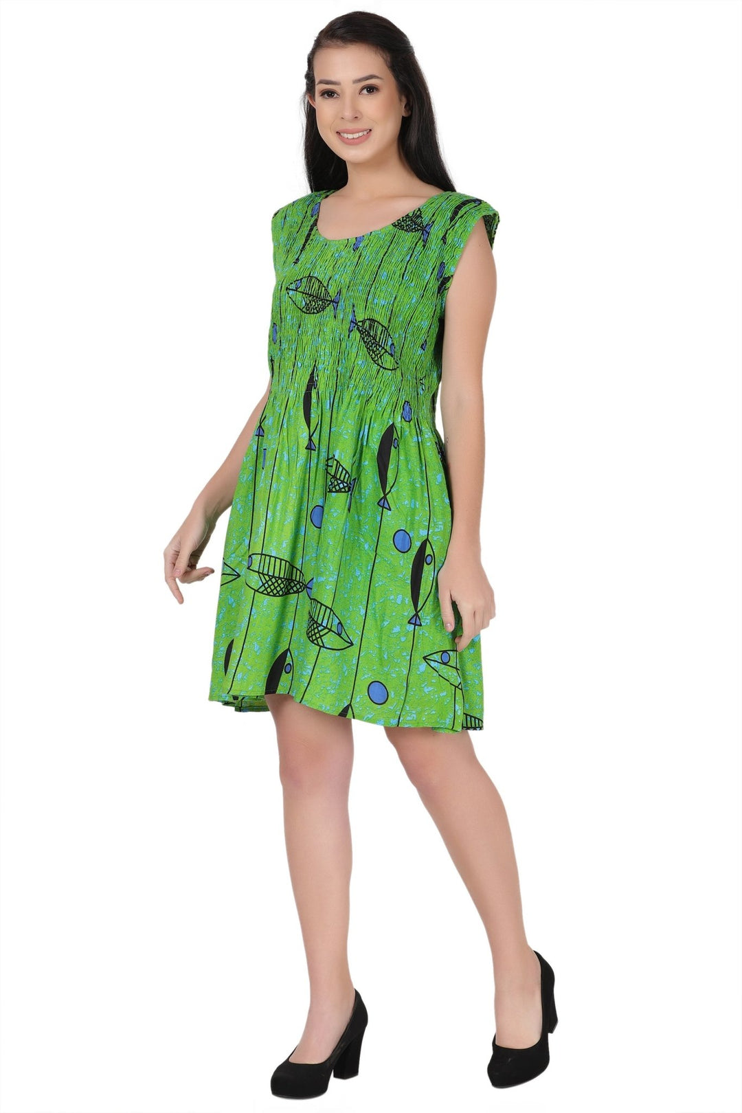 Fish Print Tube Dress 362212 - Advance Apparels Inc