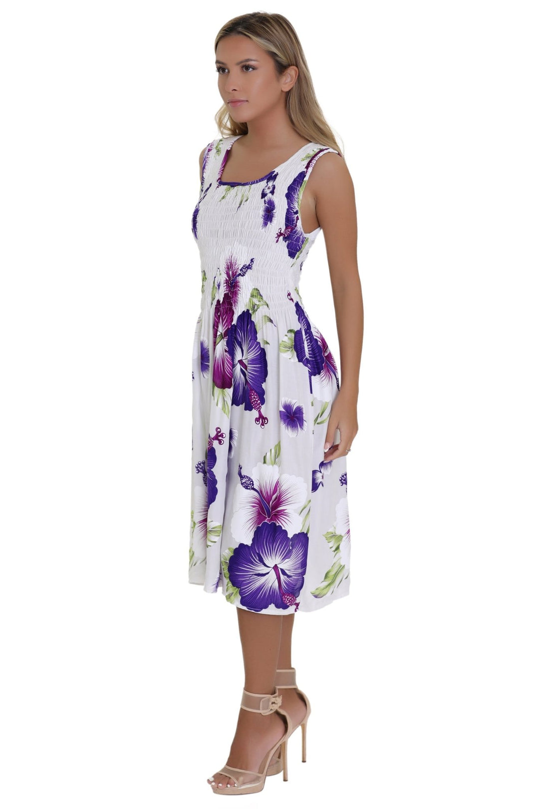 Floral Print Bali Inspired House Dress TH2094 - Advance Apparels Inc