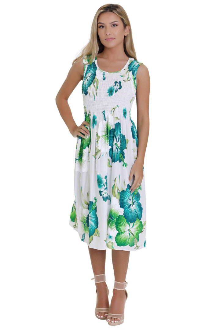 Floral Print Bali Inspired House Dress TH2094 - Advance Apparels Inc