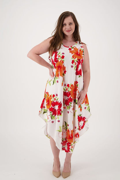 Floral Print Beach Dress One Size Fits Most TH-2501 - Advance Apparels Inc