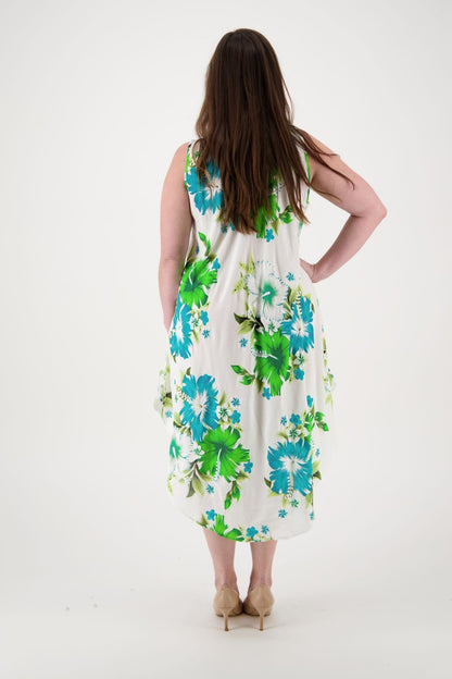 Floral Print Beach Dress One Size Fits Most TH-2501 - Advance Apparels Inc