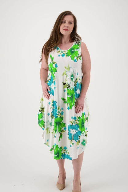 Floral Print Beach Dress One Size Fits Most TH-2501 - Advance Apparels Inc