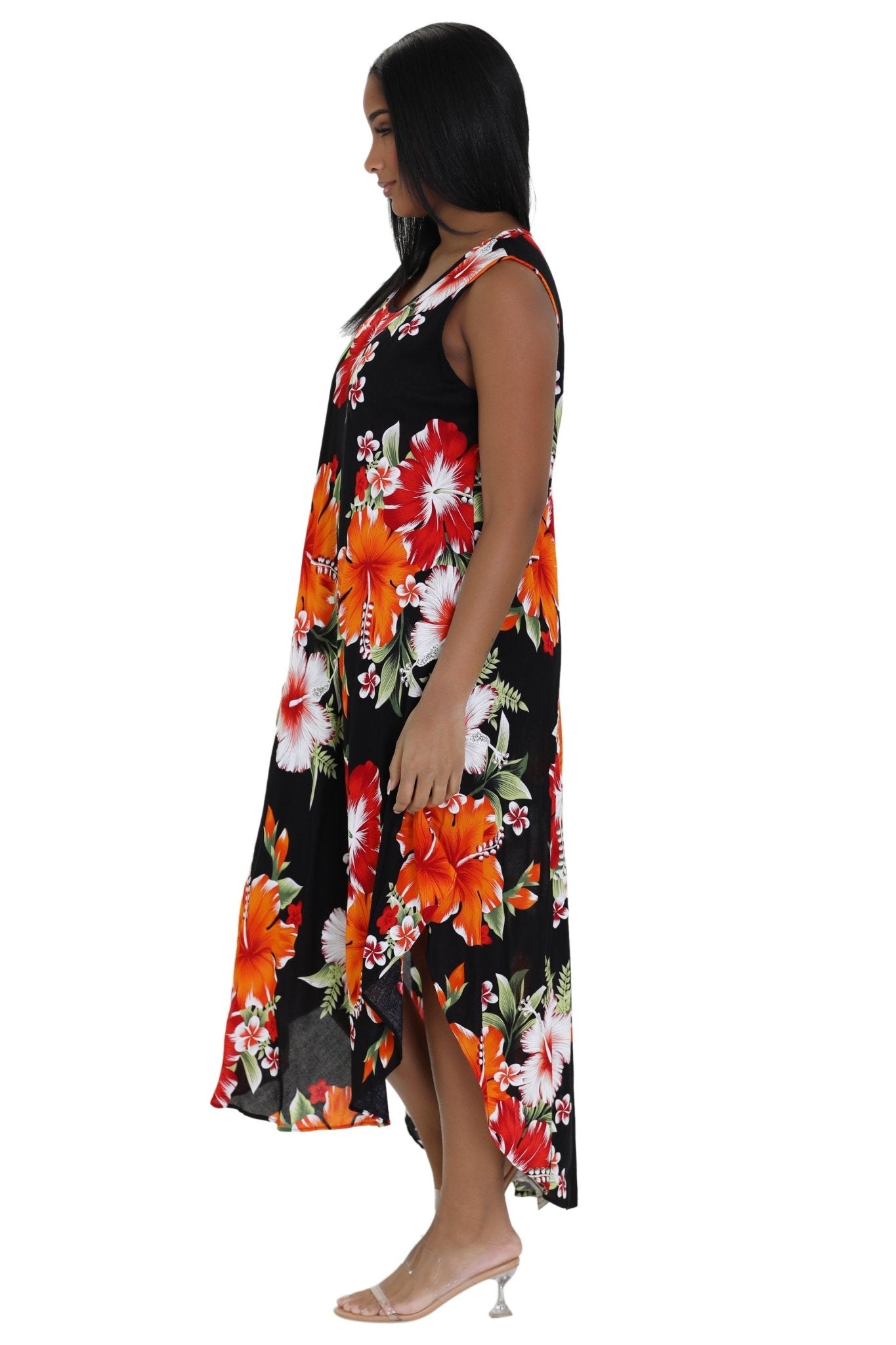 Floral Print Beach Dress One Size Fits Most TH-2501 - Advance Apparels Inc