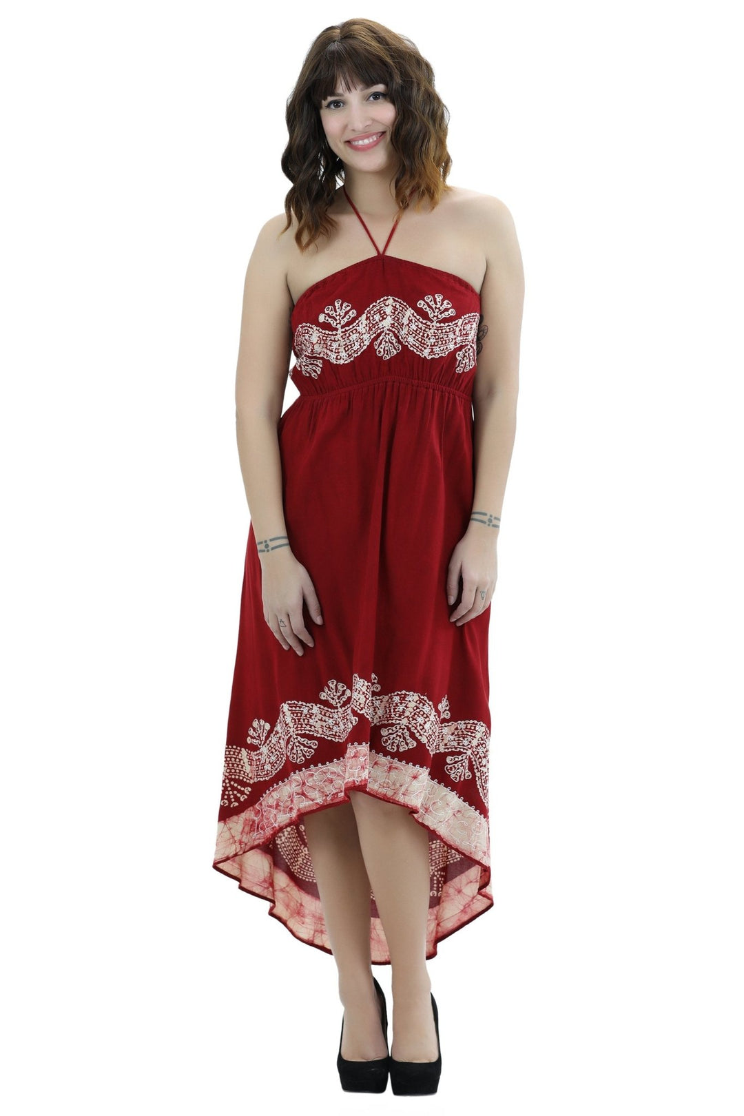 Halter Batik Dye Dress 1303 Batik - Advance Apparels Inc