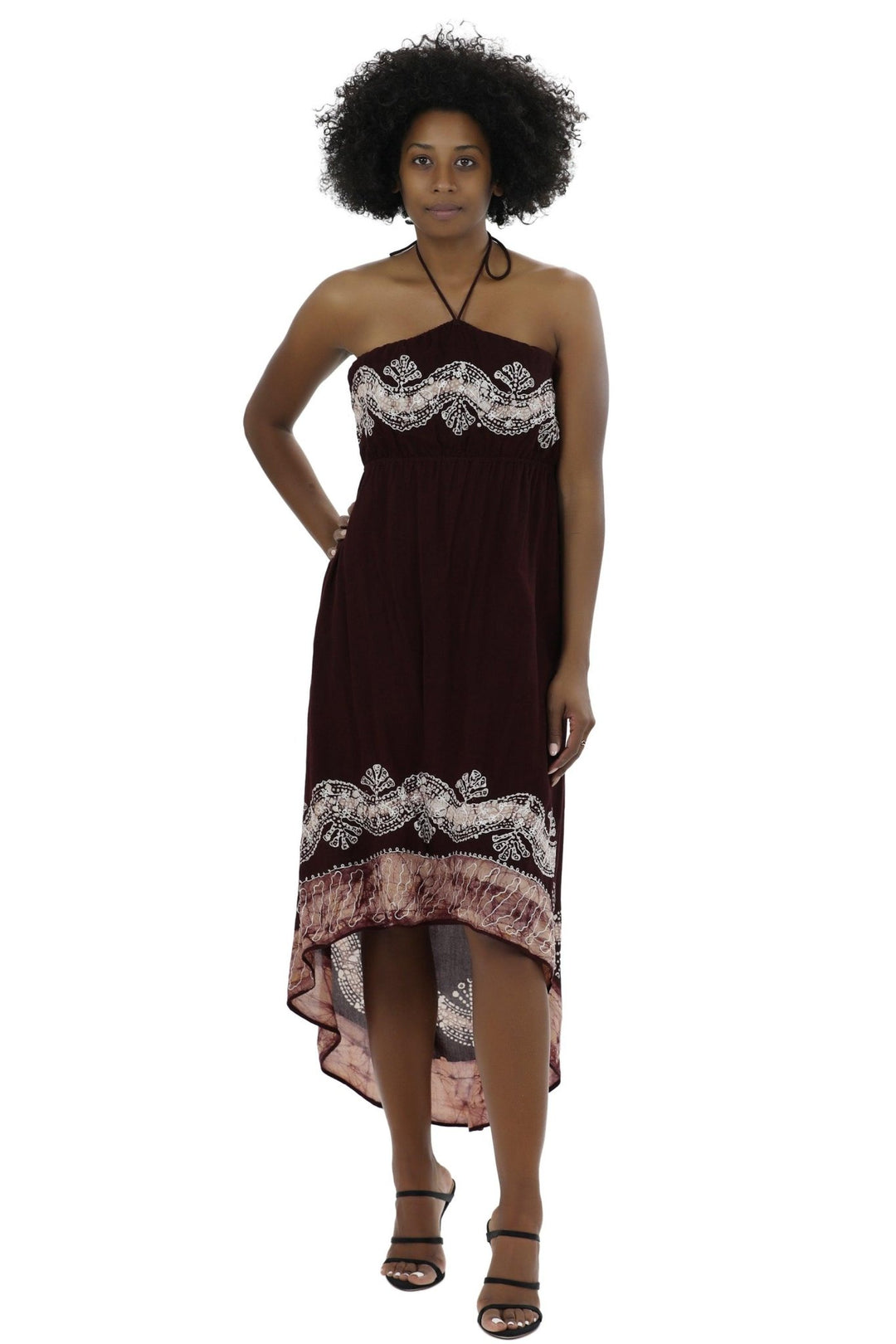 Halter Batik Dye Dress 1303 Batik - Advance Apparels Inc