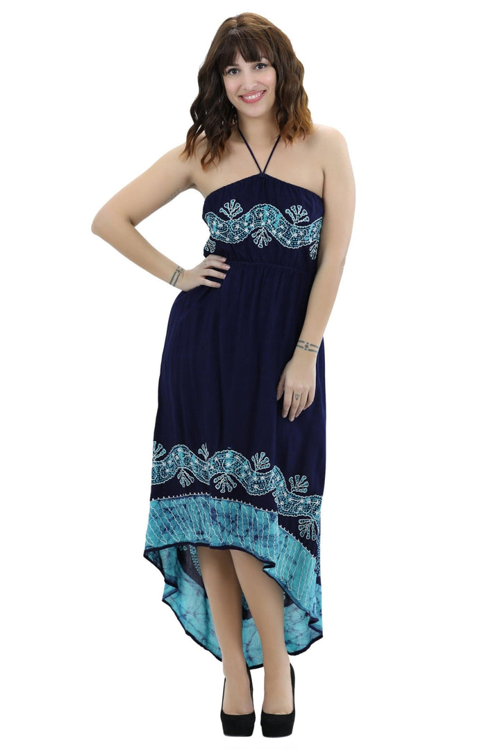 Halter Batik Dye Dress 1303 Batik - Advance Apparels Inc
