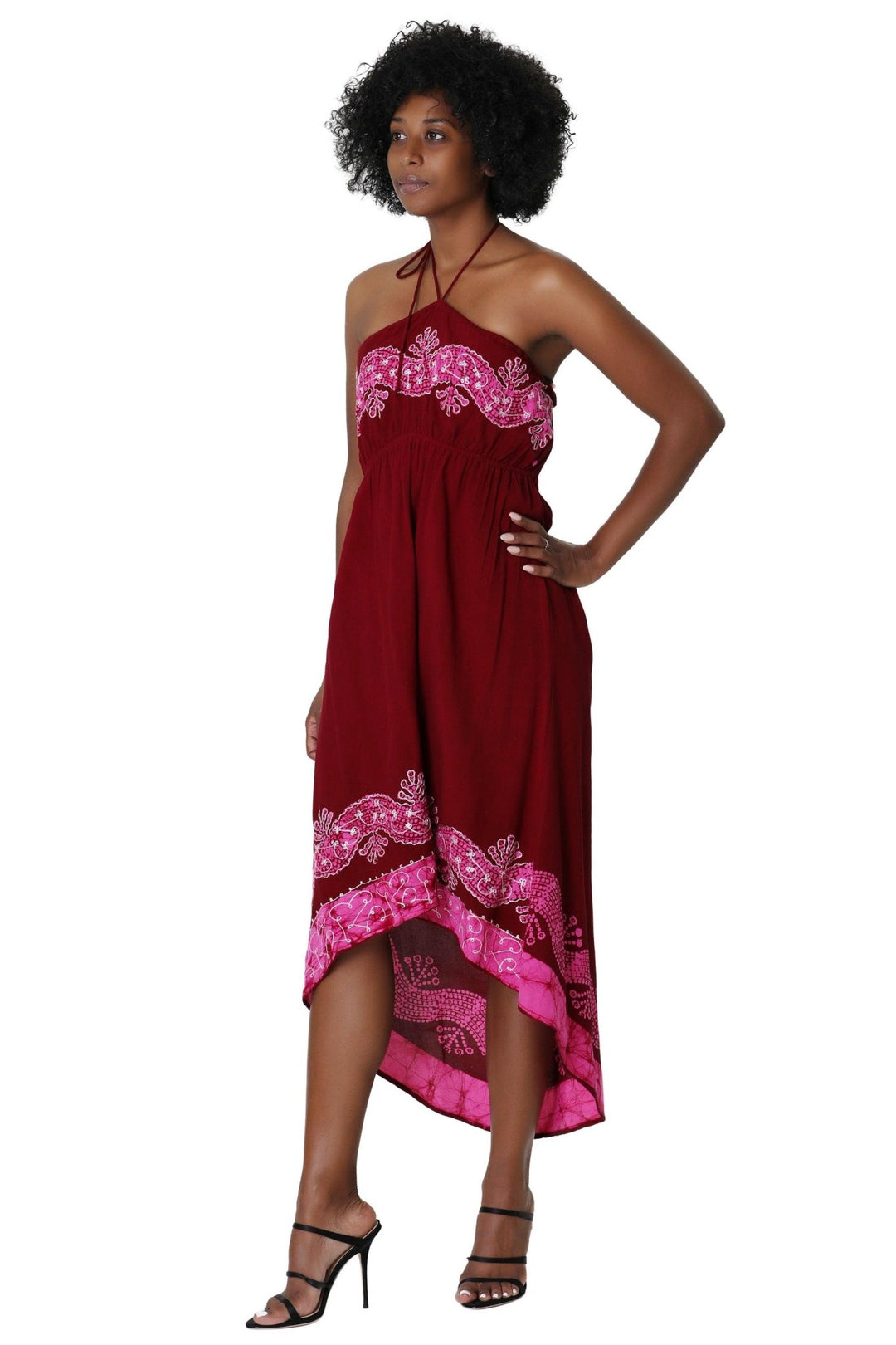 Halter Batik Dye Dress 1303 Batik - Advance Apparels Inc