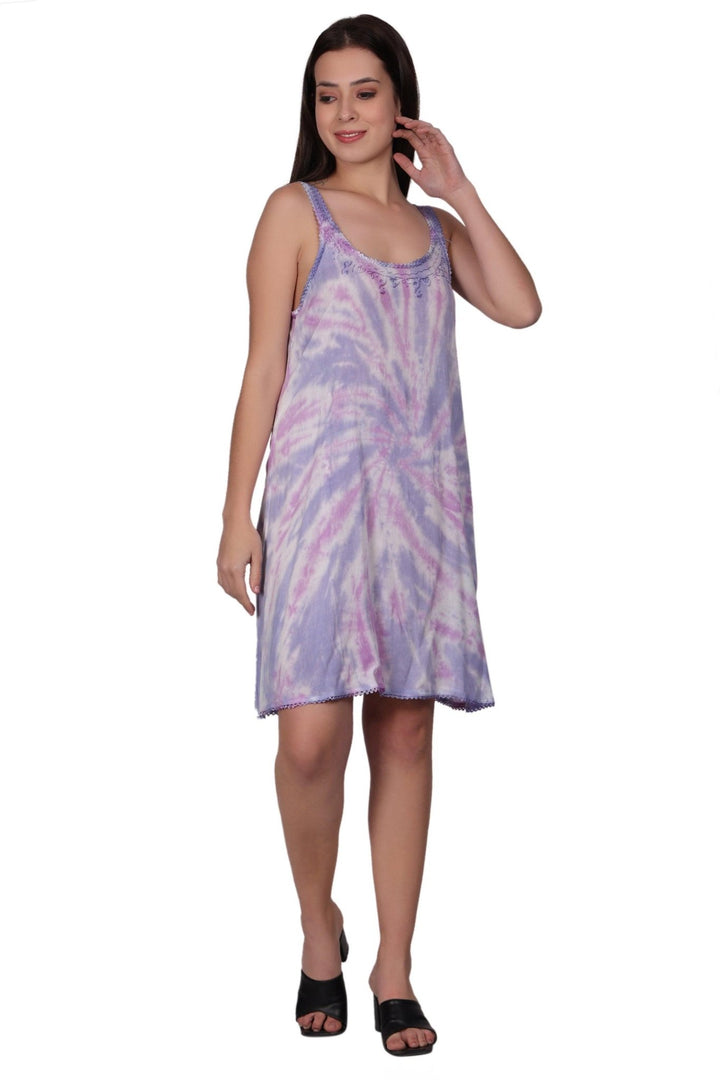 Laced Tie Dye Beach Dress 362212LACE - Advance Apparels Inc