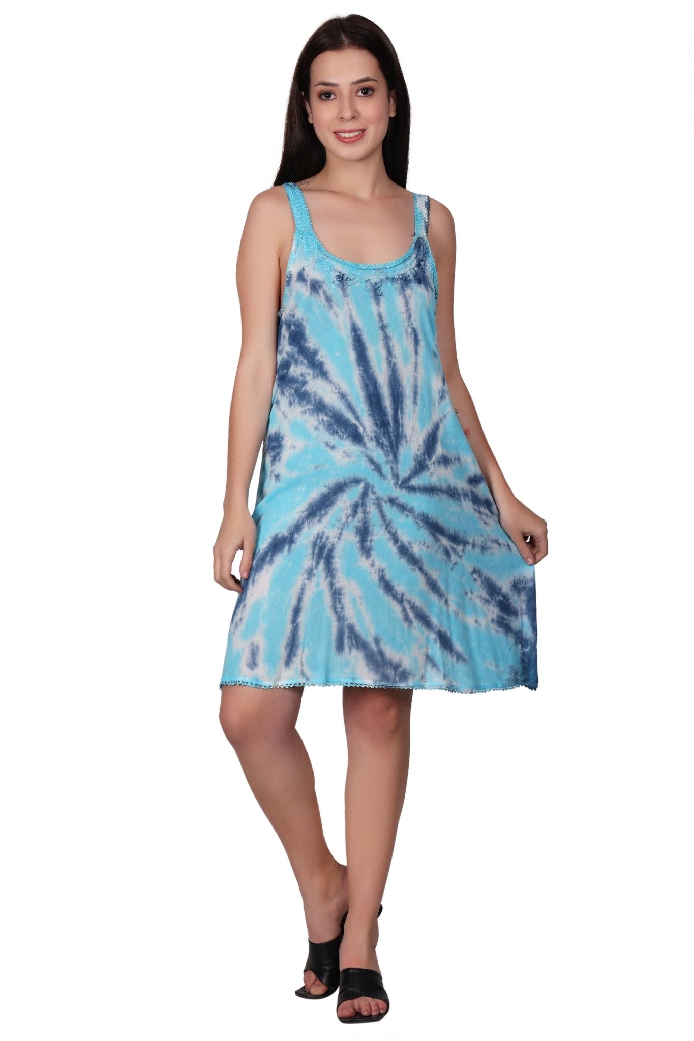 Laced Tie Dye Beach Dress 362212LACE - Advance Apparels Inc