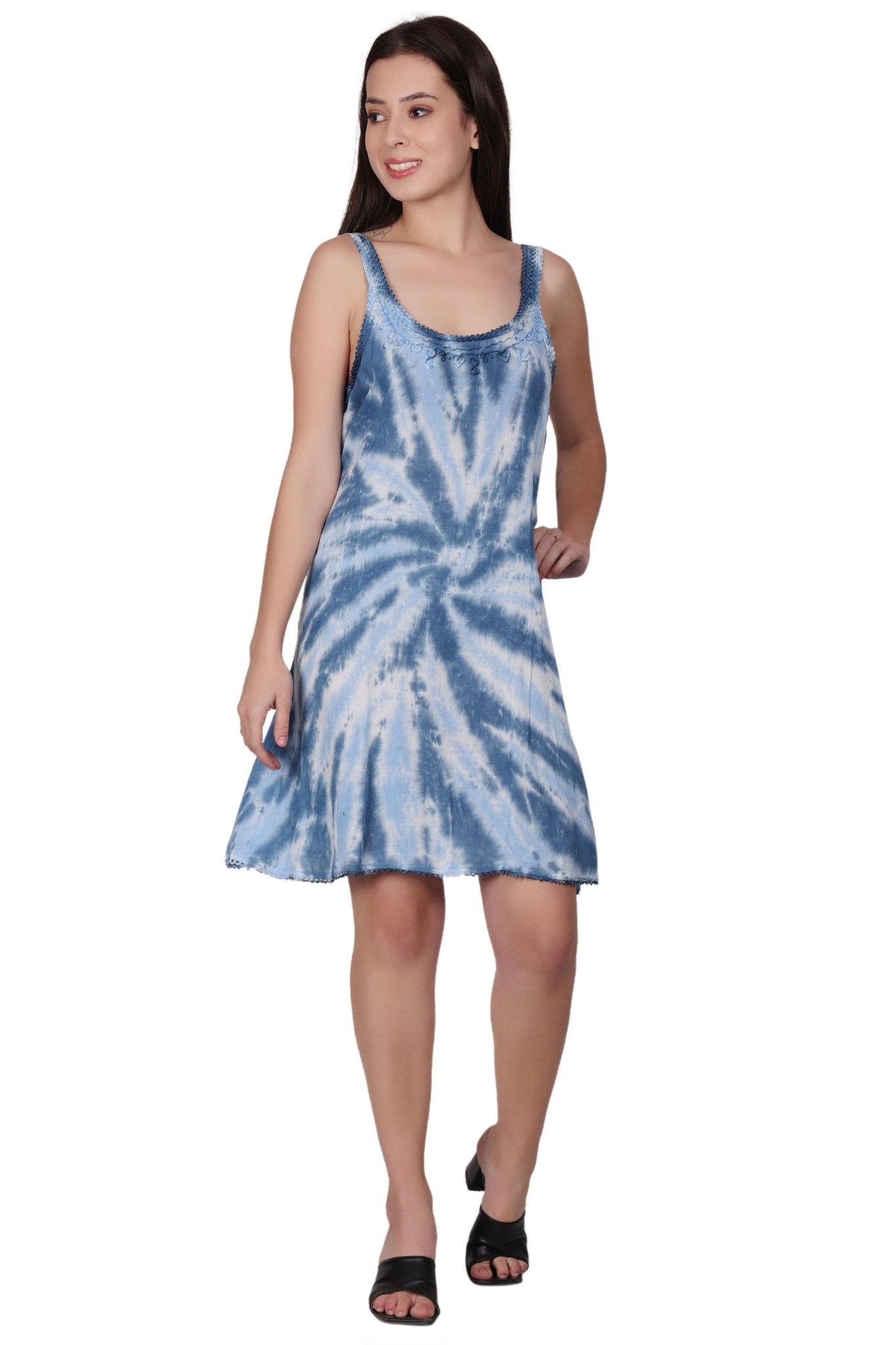 Laced Tie Dye Beach Dress 362212LACE - Advance Apparels Inc