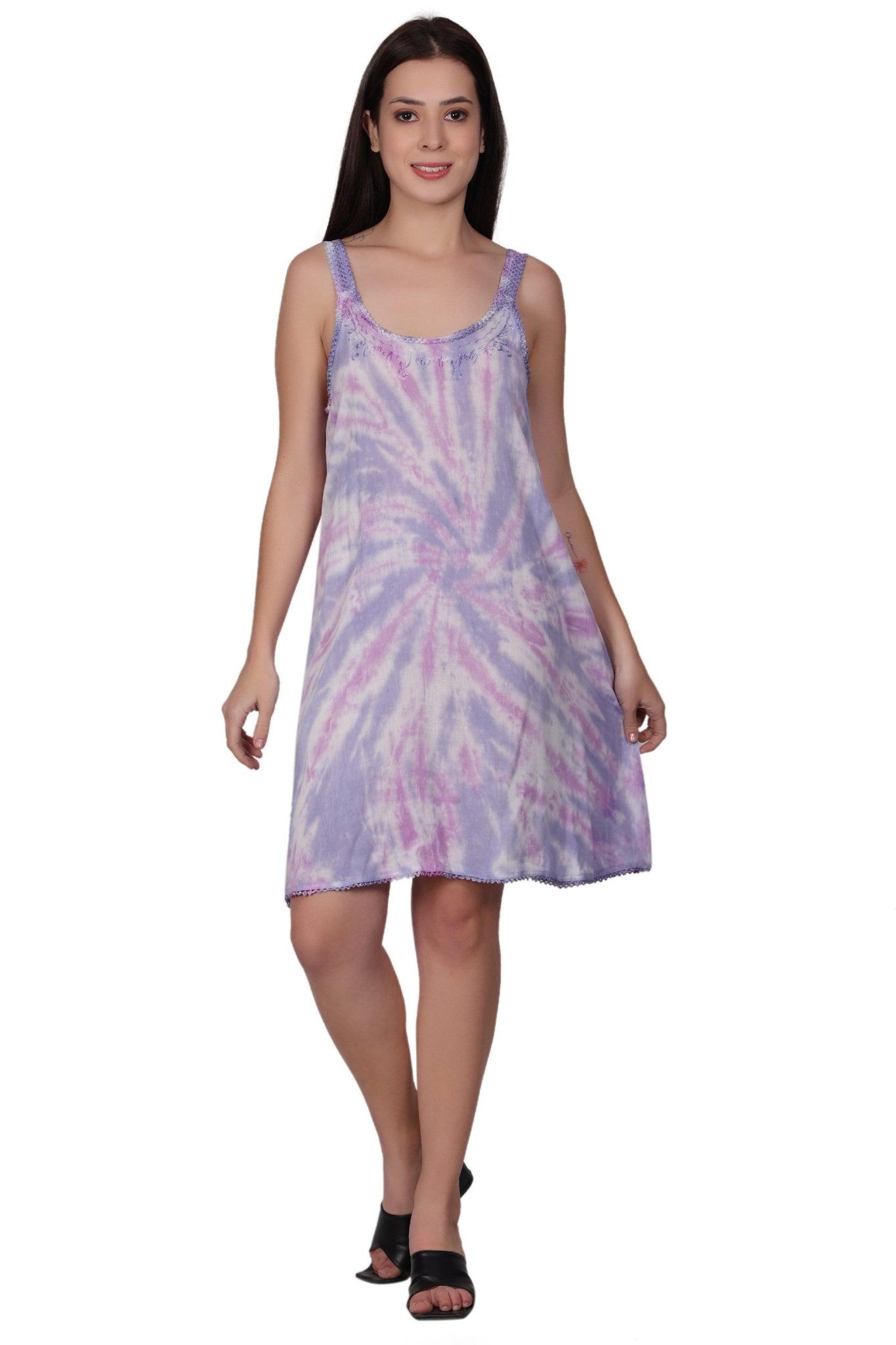 Laced Tie Dye Beach Dress 362212LACE - Advance Apparels Inc