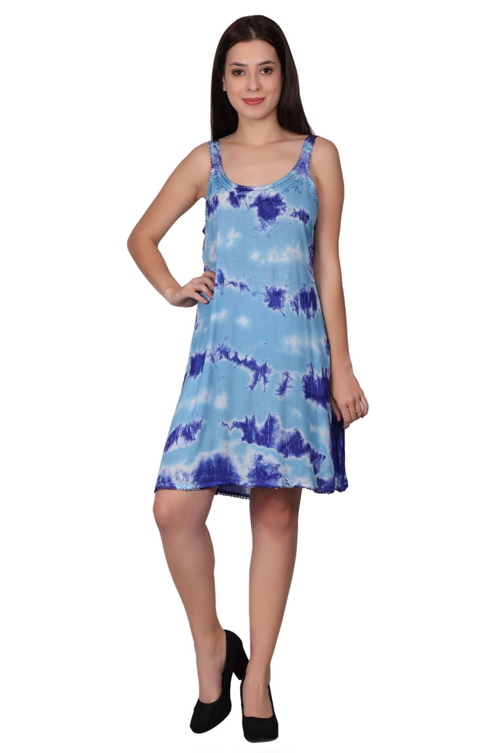 Laced Tie Dye Beach Dress 362213LACE - Advance Apparels Inc