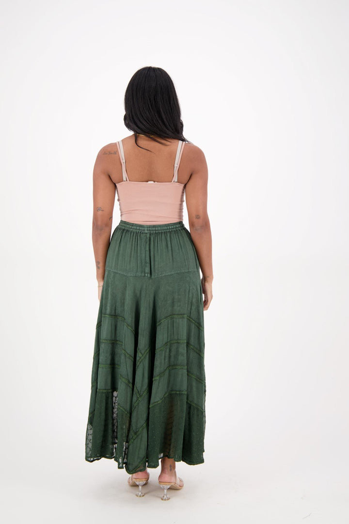 Long Acid Wash Skirt 13222 - Advance Apparels Inc