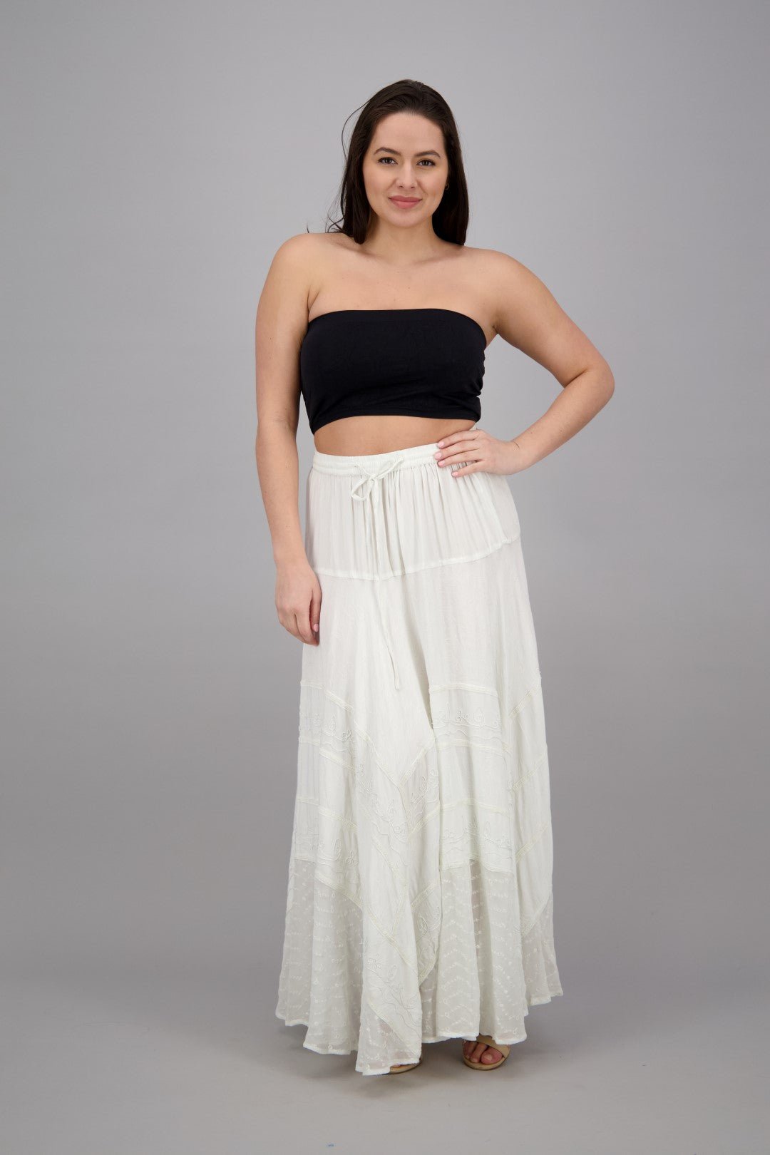 Long Acid Wash Skirt 13222 - Advance Apparels Inc