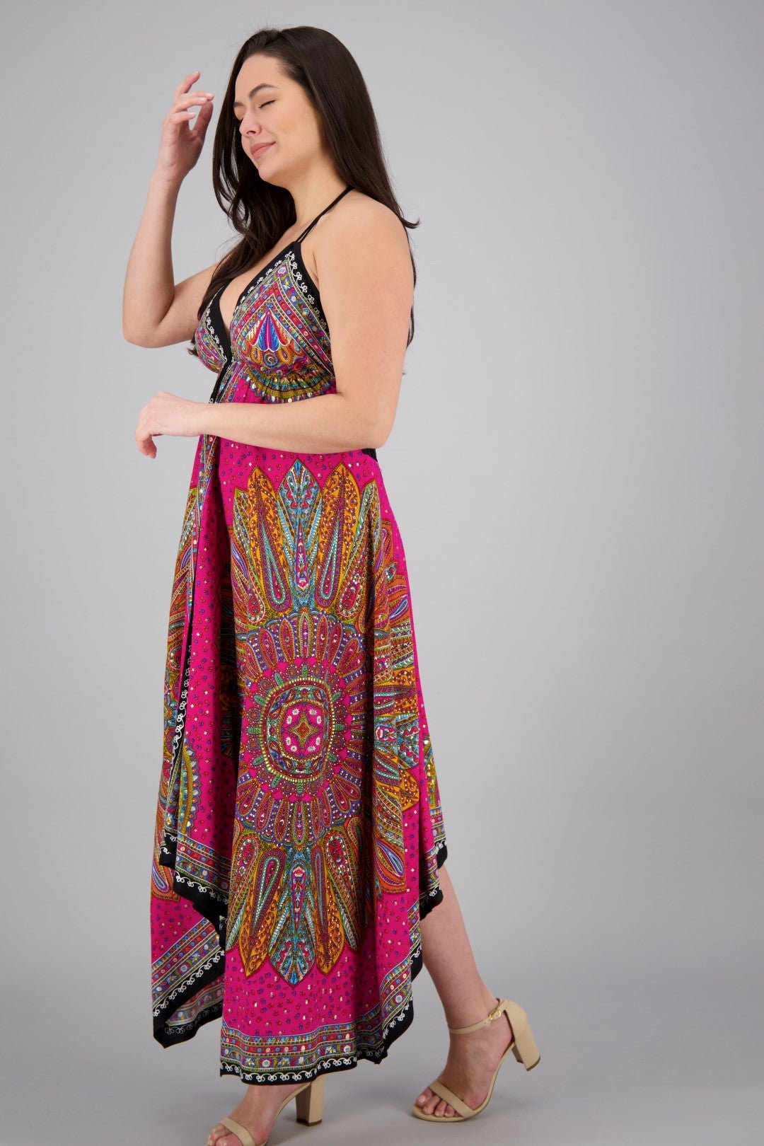 Long Batik Halter Dress 1956 - Advance Apparels Inc