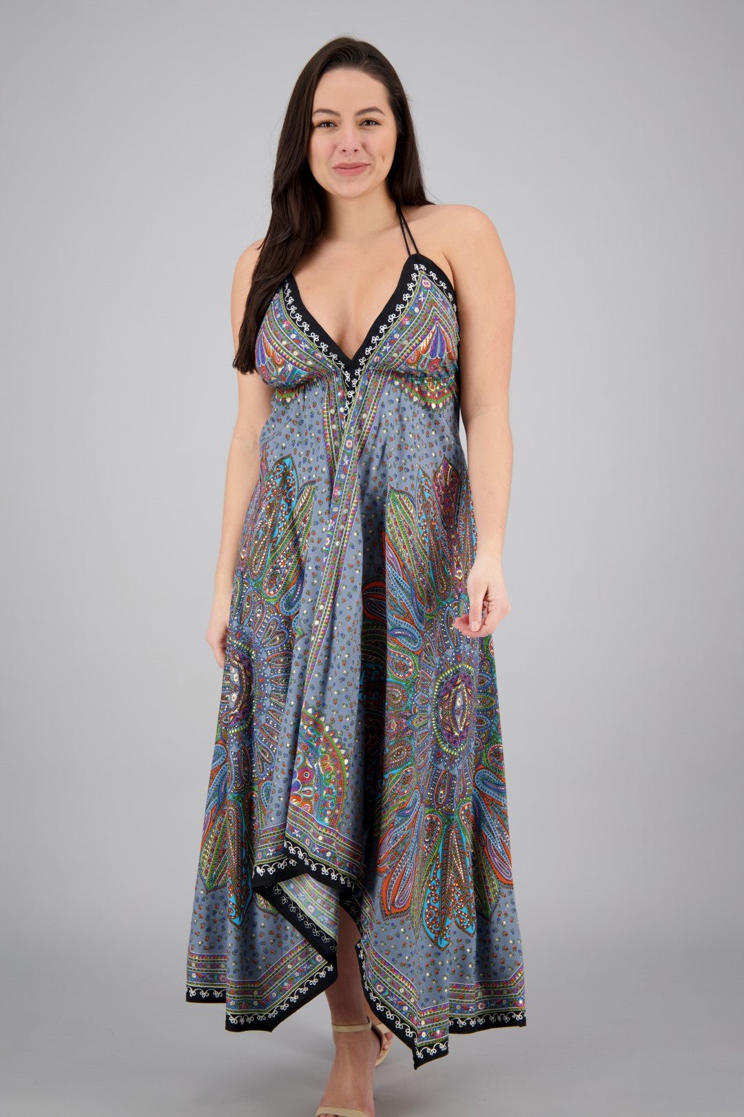 Long Batik Halter Dress 1956 - Advance Apparels Inc