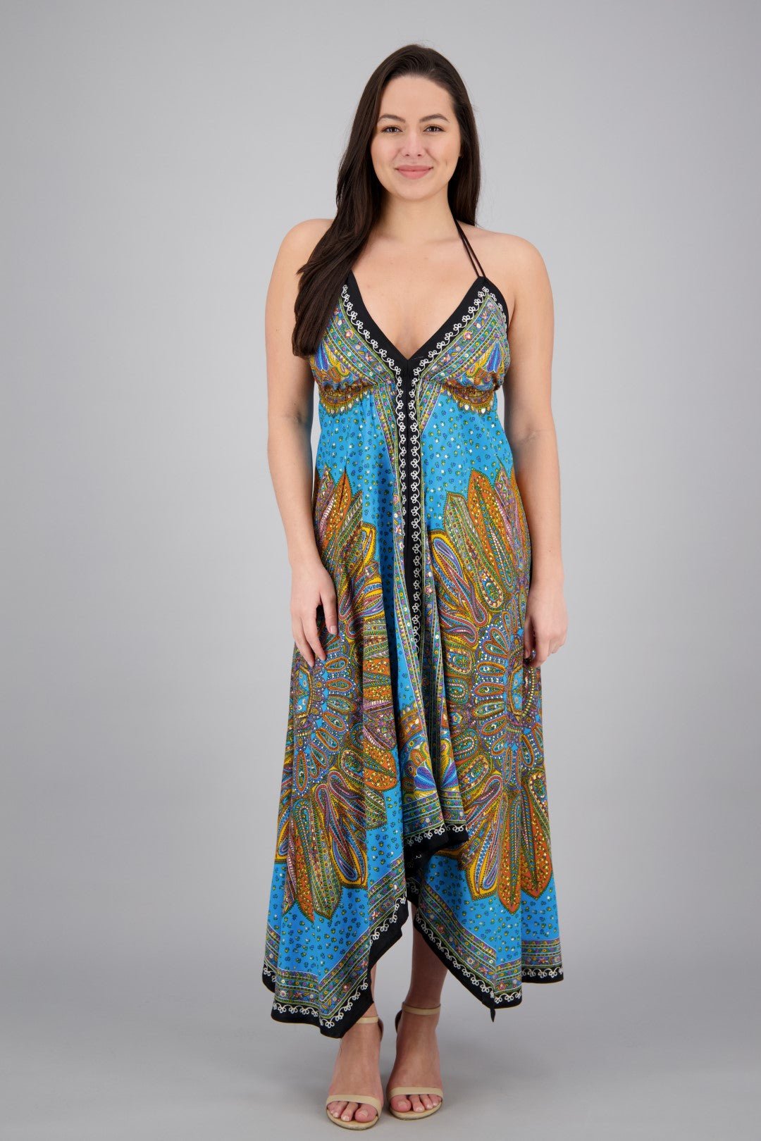 Long Batik Halter Dress 1956 - Advance Apparels Inc