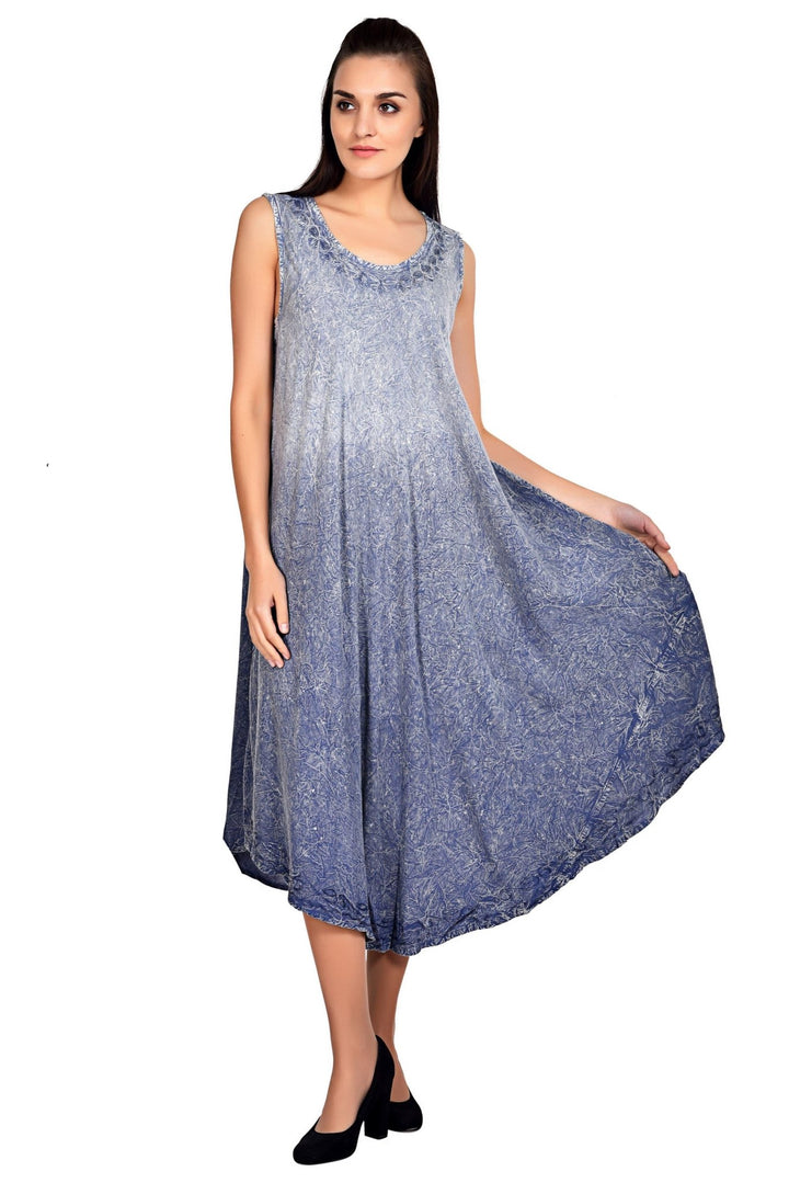 Long Ombre Dye A-Line Dress 19254 - Advance Apparels Inc