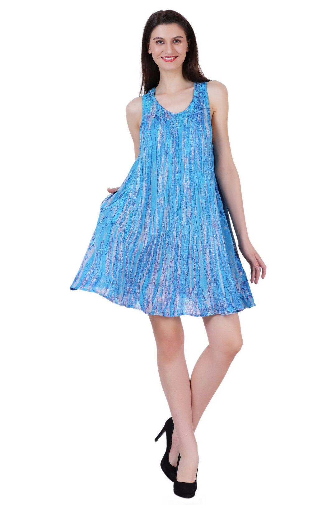 Marble Tie Dye Dress 362106 - Advance Apparels Inc