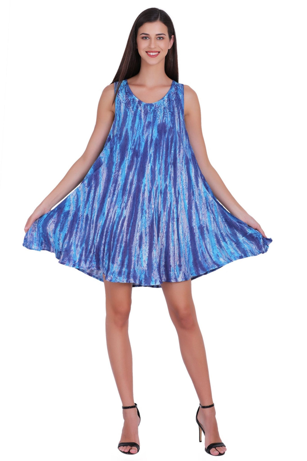 Marble Tie Dye Dress 362106 - Advance Apparels Inc