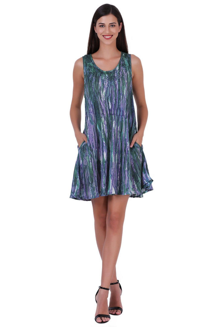 Marble Tie Dye Dress 362106 - Advance Apparels Inc