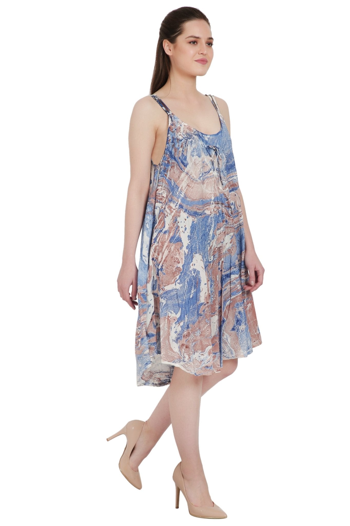 Marble Tie Dye Dress 422366 - Advance Apparels Inc