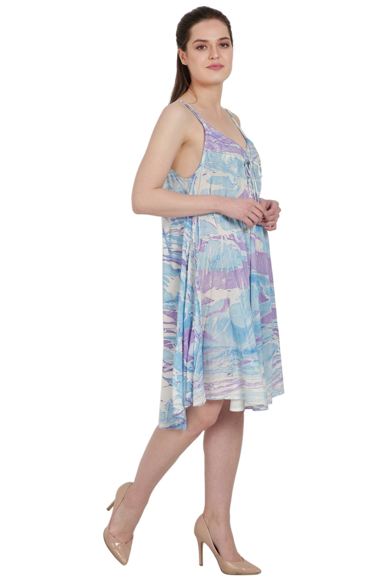 Marble Tie Dye Dress 422366 - Advance Apparels Inc