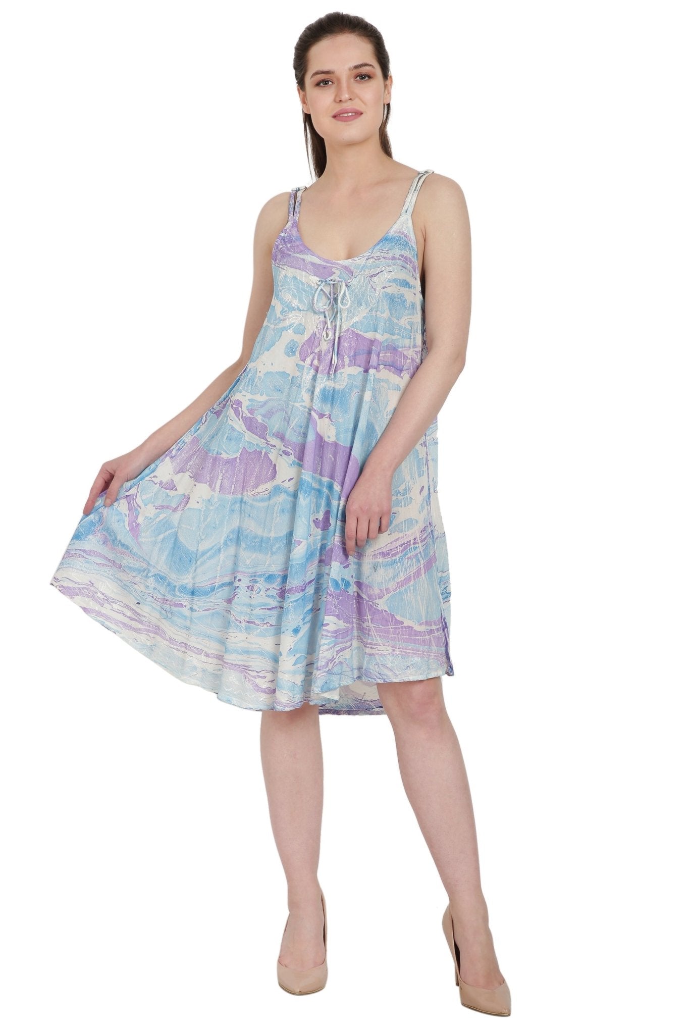 Marble Tie Dye Dress 422366 - Advance Apparels Inc