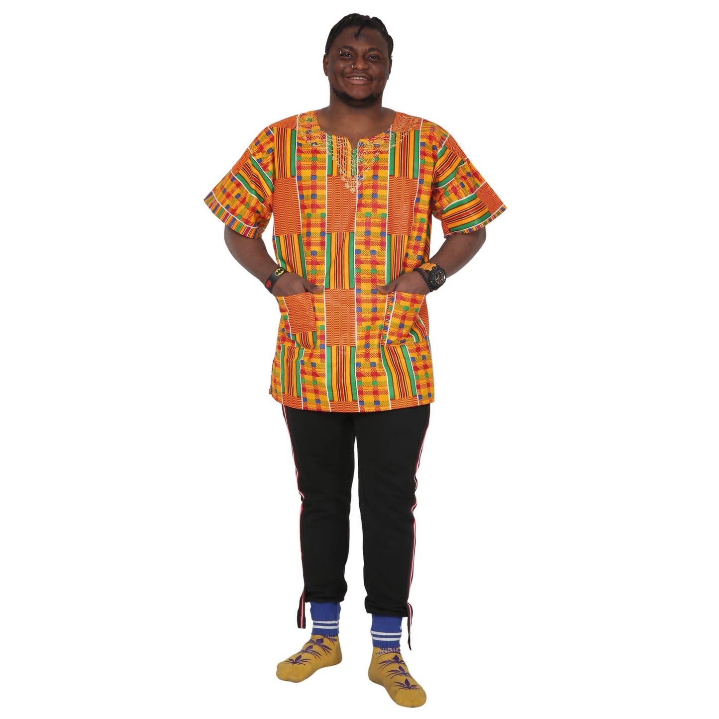 Men's Kente Print Shirt 109 - Advance Apparels Inc