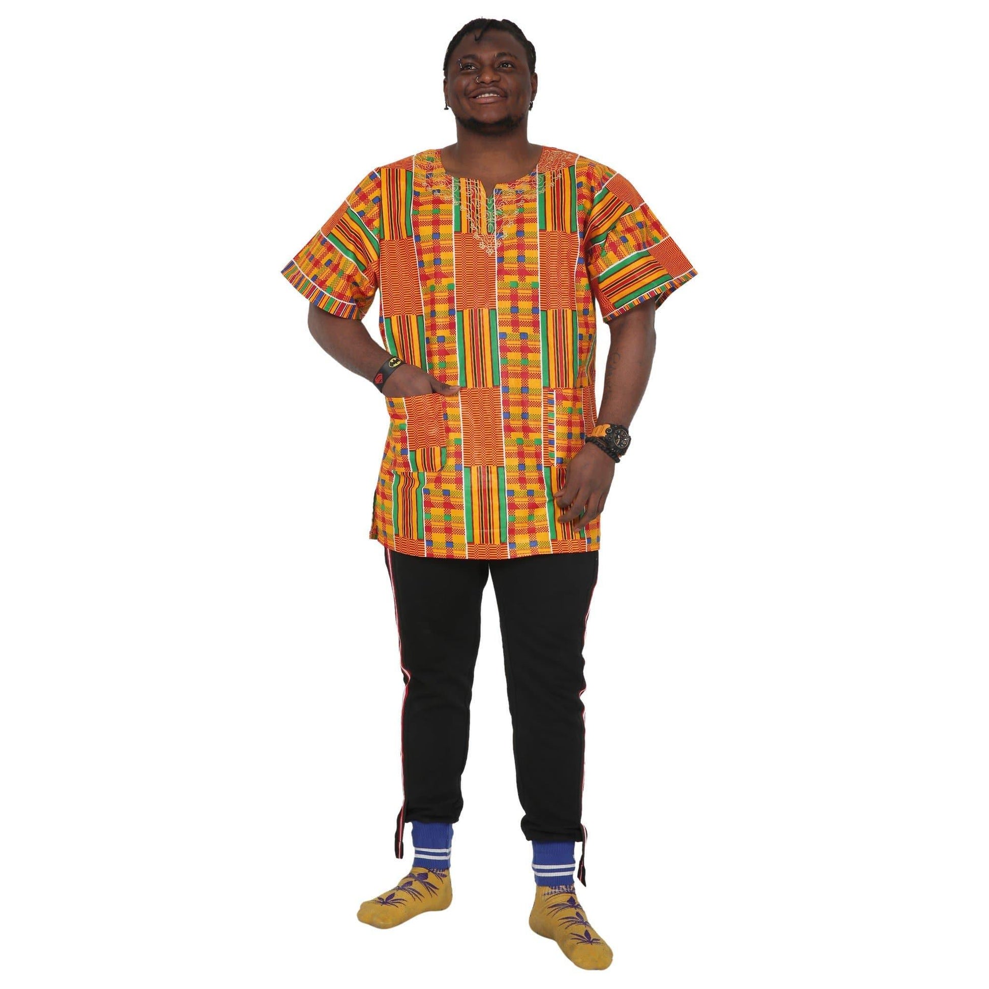 Men's Kente Print Shirt 109 - Advance Apparels Inc