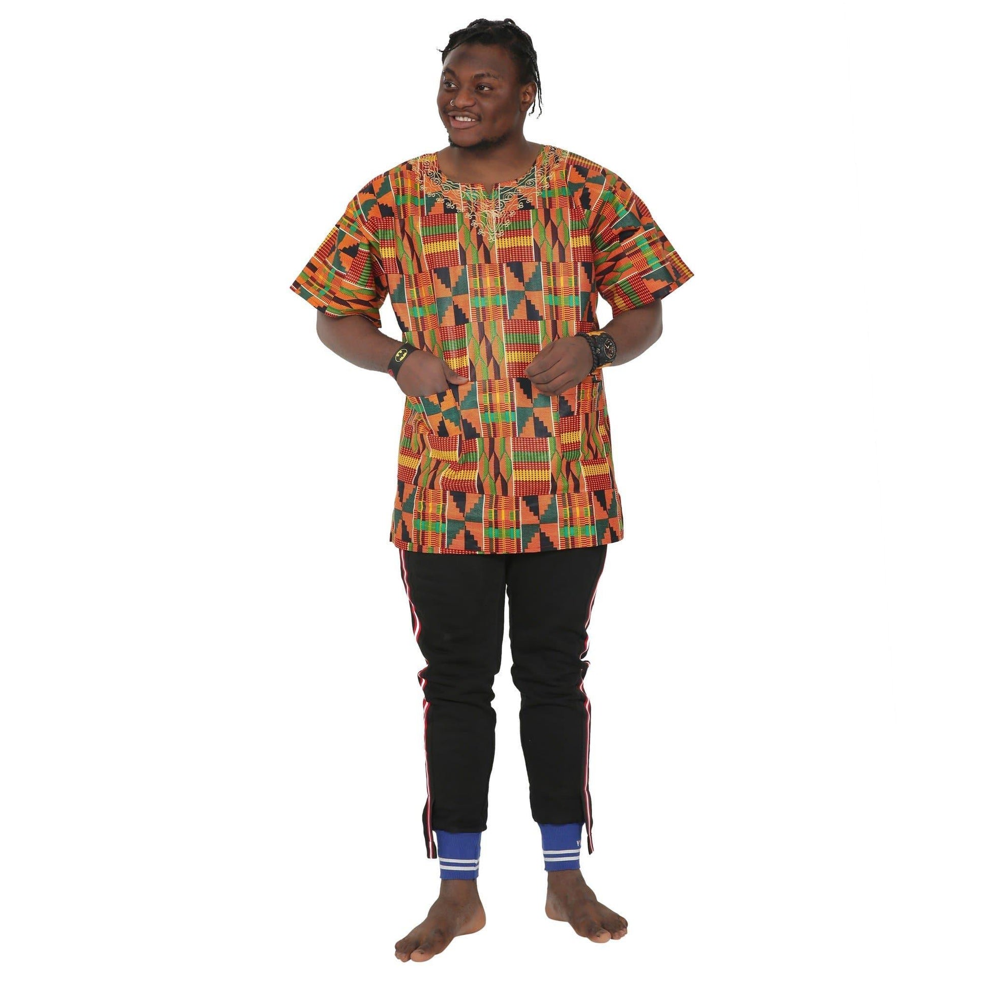 Men's Kente Print Shirt 109 - Advance Apparels Inc