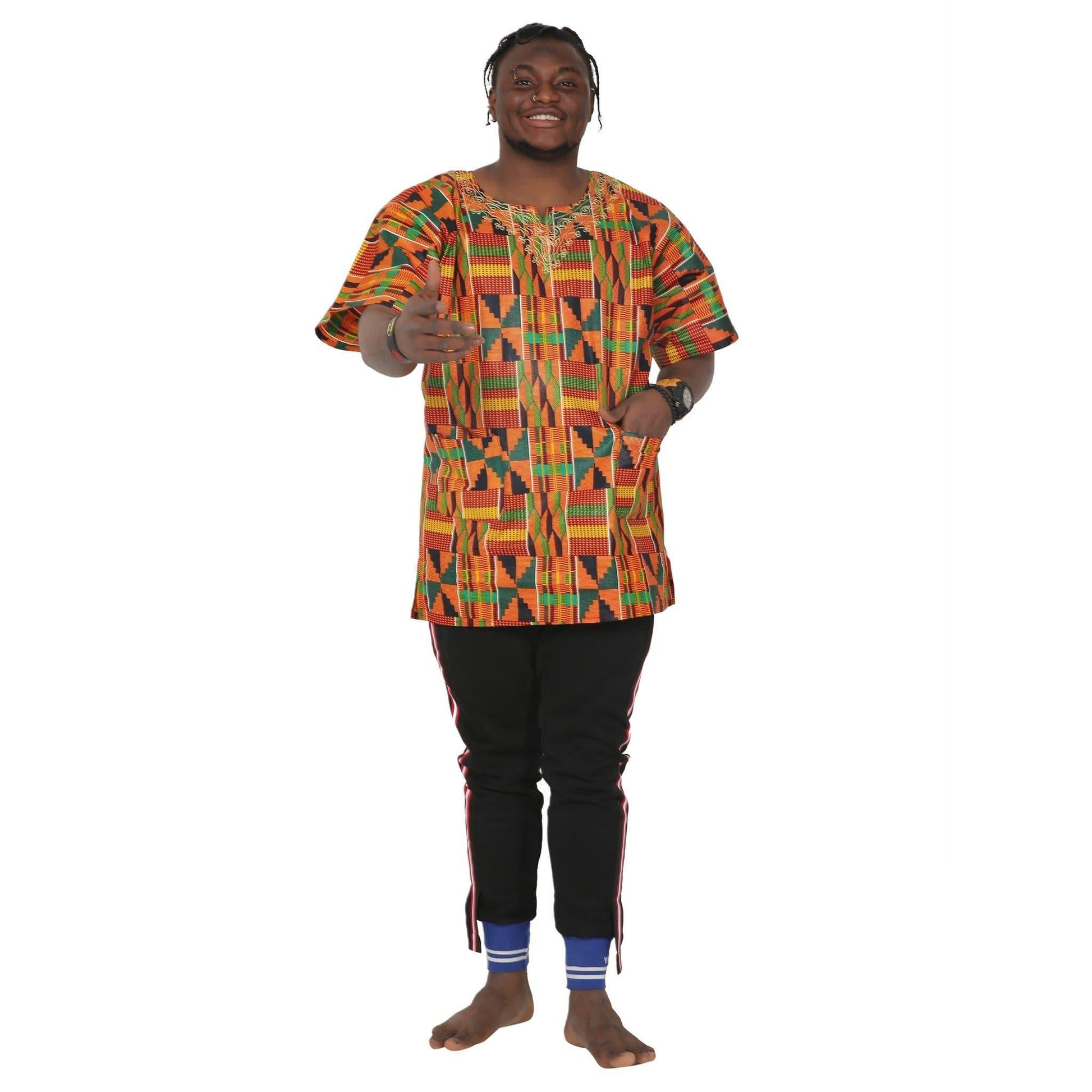 Men's Kente Print Shirt 109 - Advance Apparels Inc