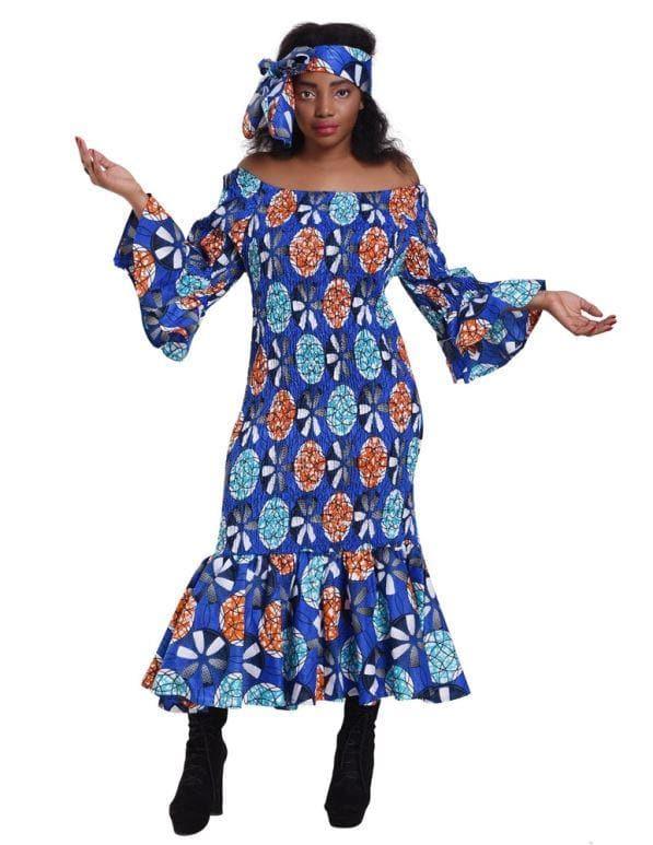 Mermaid African Print Dress 2262 - Advance Apparels Inc