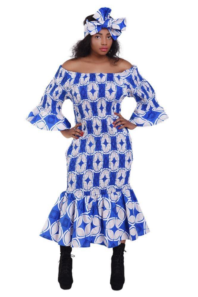 Mermaid African Print Dress 2262 - Advance Apparels Inc