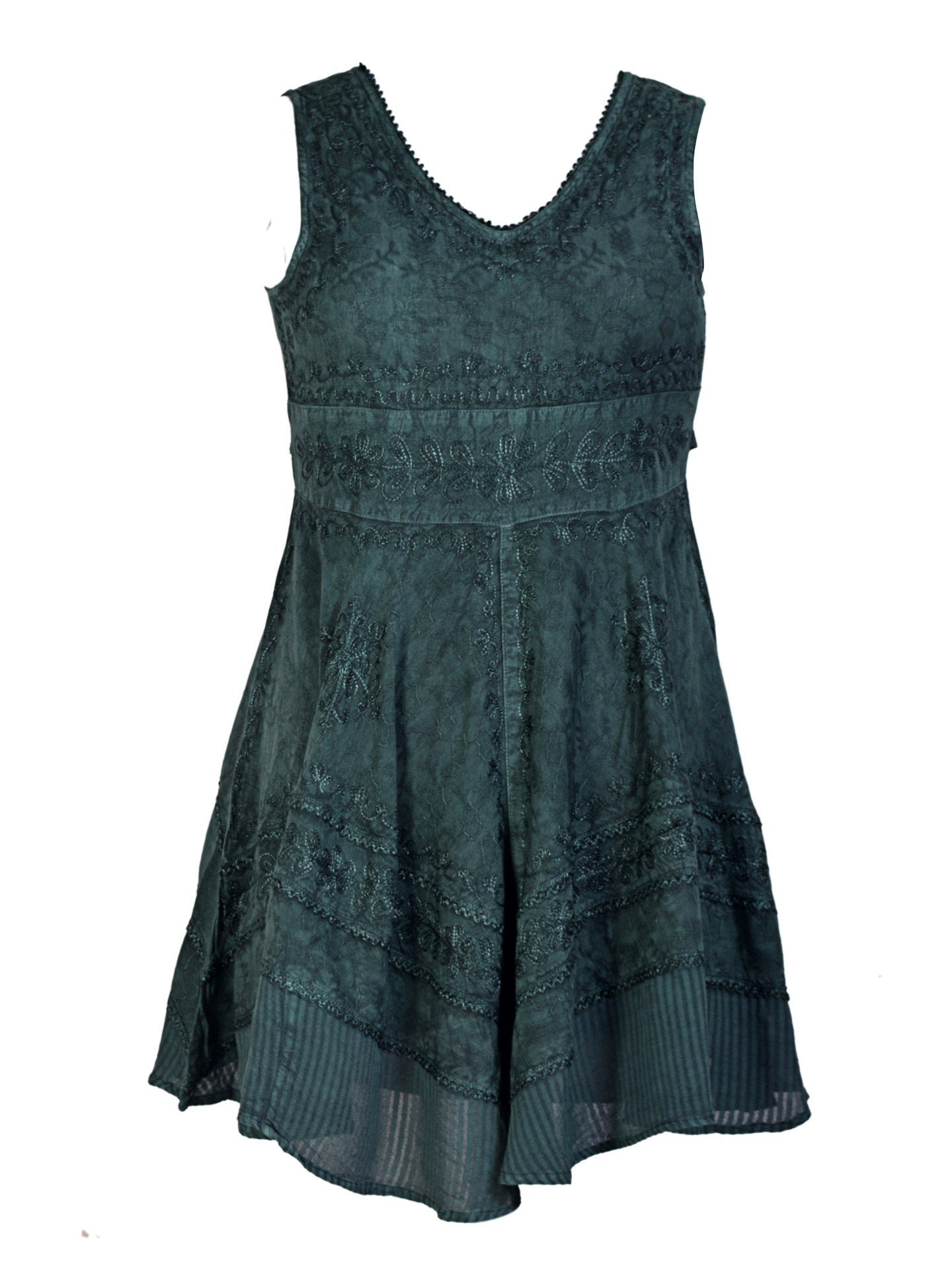 Mid-Length Acid Wash Dress 161111 - Advance Apparels Inc