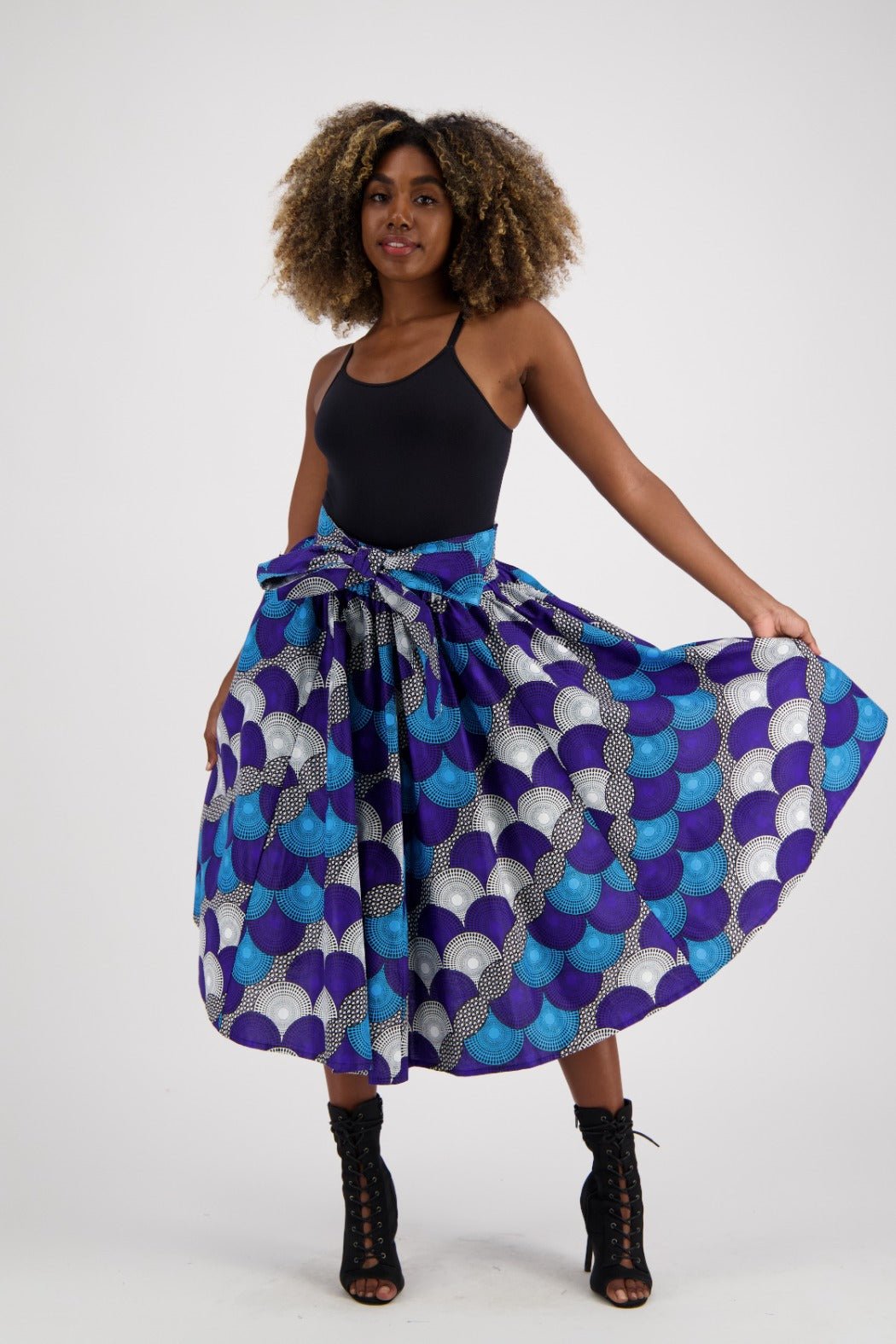 Mid-Length African Print Skirt 16321-239 - Advance Apparels Inc