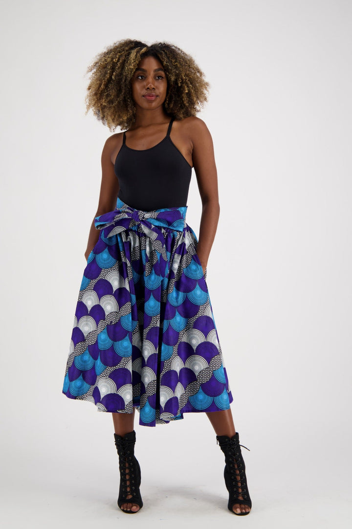 Mid-Length African Print Skirt 16321-239 - Advance Apparels Inc