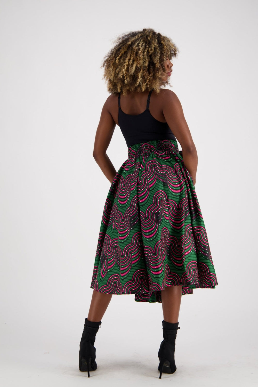 Mid-Length African Print Skirt 16321-243 - Advance Apparels Inc