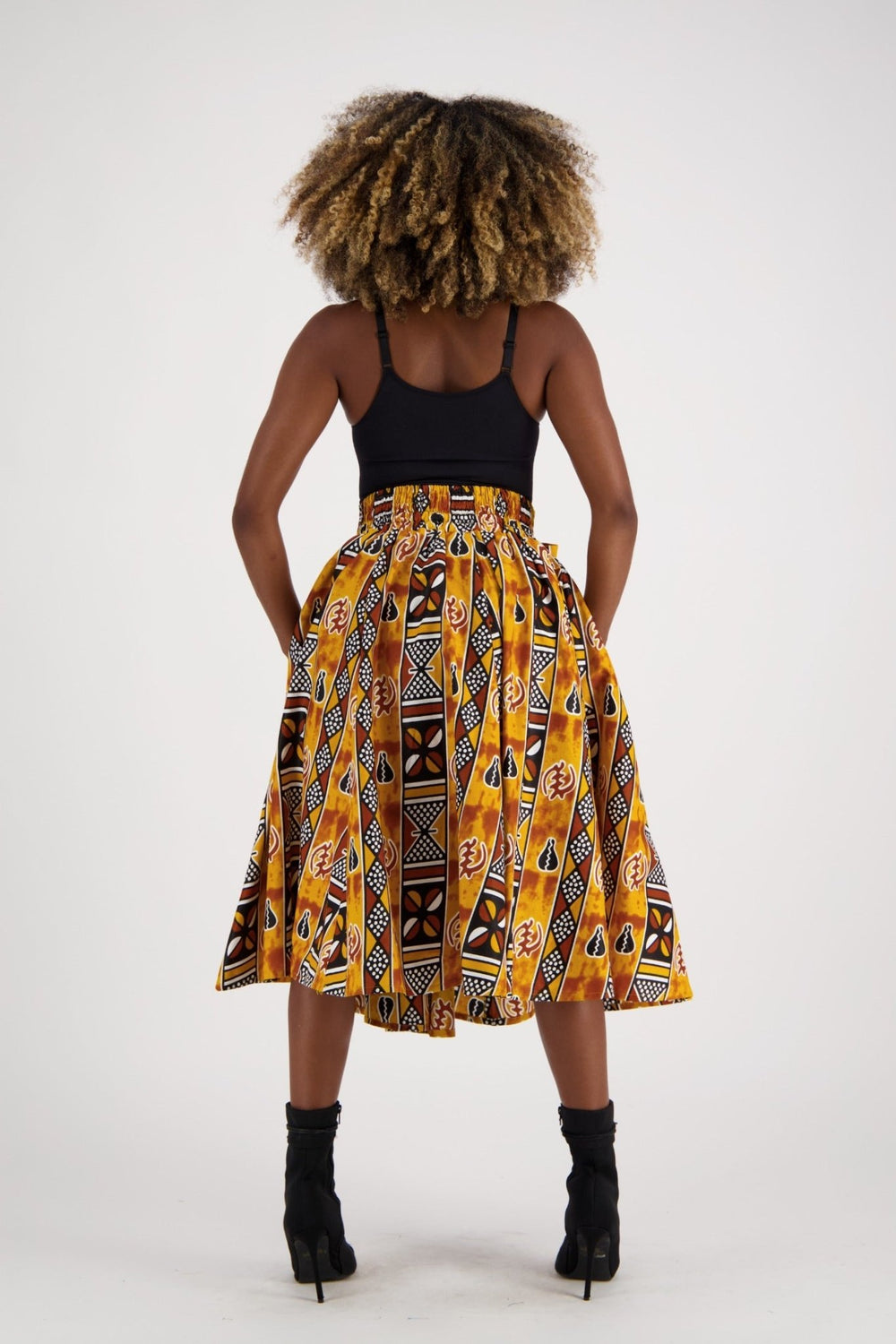 Mid-Length African Print Skirt 16321-249 - Advance Apparels Inc