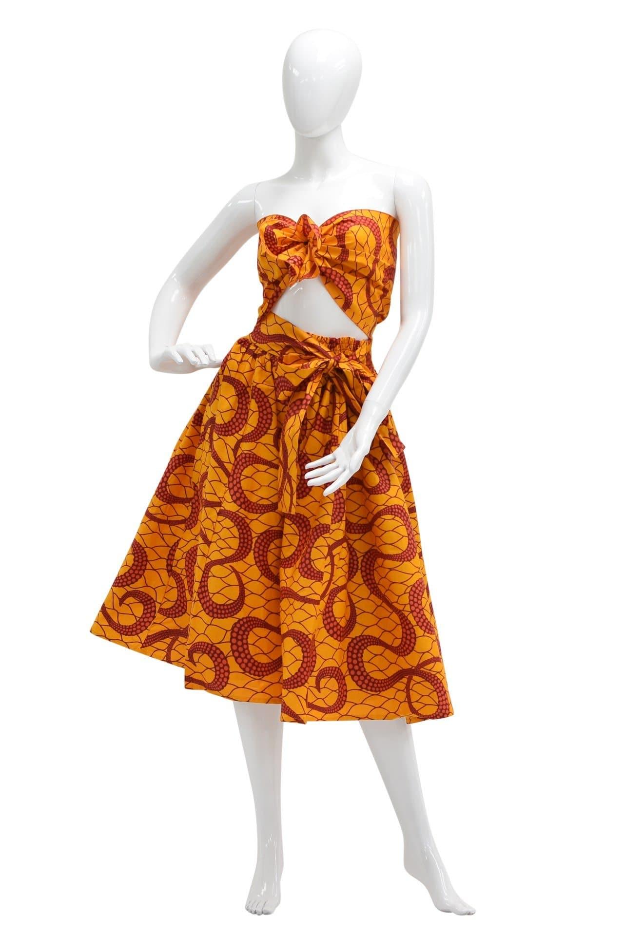 Mid-Length African Print Skirt 19421 - Advance Apparels Inc