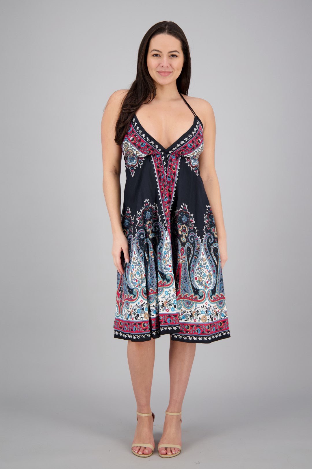 Mid-Length Halter Top Batik Dress 1969 - Advance Apparels Inc