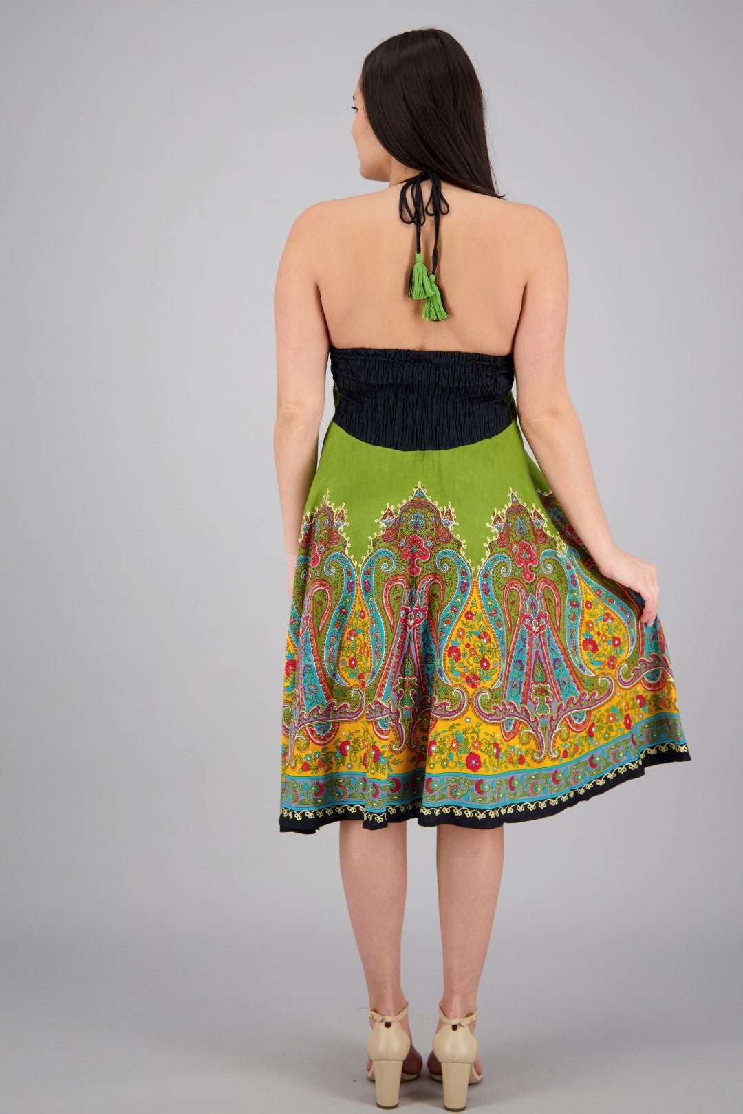 Mid-Length Halter Top Batik Dress 1969 - Advance Apparels Inc